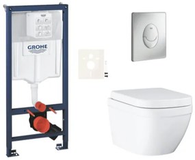 Závesný wc set do ľahkých stien / predstenová montáž GROHE Euro Ceramic SIKOGRSEUSAP00, 1 ks