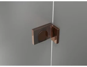 Mexen Lunar, L Duo výklopný sprchový kút 115 x 85 cm, 8mm číre sklo, profil ružové zlato, 834L-115L-085P-60-00
