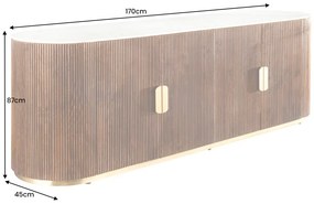 Dizajnová komoda Daichi 170 cm mango / mramor