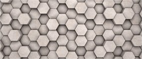 Obraz - Hexagóny v betónovom dizajne (120x50 cm)