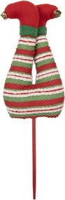 Kúzelný vianočný zápich nohy škriatok Elf - 10*4*30 cm
