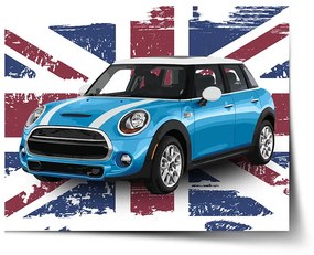 Sablio Plagát Mini sedan Britská vlajka - 90x60 cm