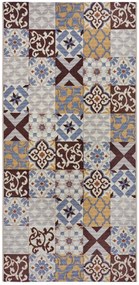 Hanse Home Collection koberce Behúň Cappuccino 105881 Mosaik Brown Multicolored - 75x150 cm