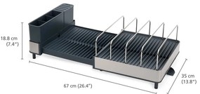 Kovový odkvapkávač v modro-striebornej farbe Extend – Joseph Joseph