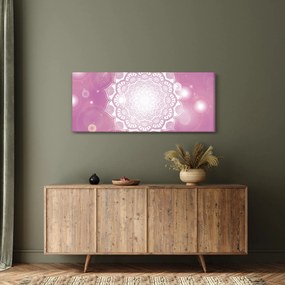 Obraz mandaly v ružovom pozadí (120x50 cm)