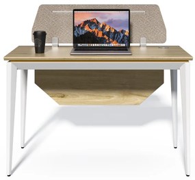 Kancelársky stôl s kontajnerom Houseland Profit Home 02 dub/biela