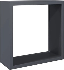 vidaXL Regál na krbové drevo, antracitový 100x40x100 cm, oceľ