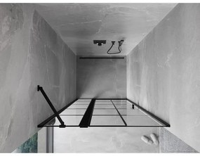 Mexen MIST, 1-krídlové sprchové dvere (1d+1s) 80x200 cm, 6mm číre sklo so vzorom mriežky, ľavý variant, 8A4-080-000-70-77-L