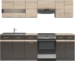Vintino Kuchynská linka PARLA-dub sonoma/dub wenge