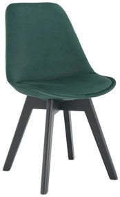 Stolička s mäkkým sedadlom emerald Velvet látka/čierna