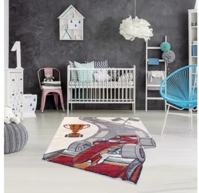Koberec TOYS 75327 Formula 1 - krém / červený, fuksia