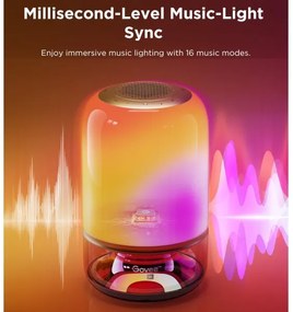 Govee - LED RGBW Stmievateľná stolová lampa s reproduktorom LED/36W/12V Wi-Fi