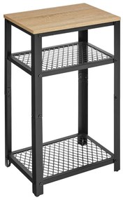 Príručný stolík OSKAR LET075B11 hnedý / čierny