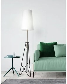 Stojacia lampa TAFLO 1xE27/60W/230V biela/čierna/zlatá