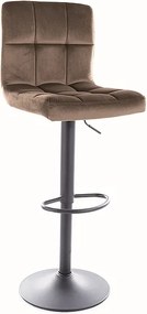 SI C105 Sametová barová stolička