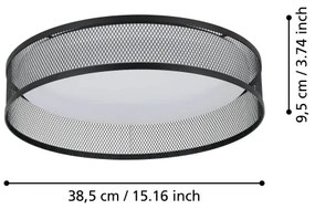 Eglo 900795 - LED Stropné svietidlo LUPPINERIA LED/20W/230V čierna