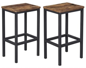 Barová stolička VASAGLE set 2 ks 65 × 40 × 30 cm