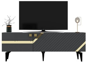 TV stolík/skrinka Tabivo (antracit + zlatá) . Vlastná spoľahlivá doprava až k Vám domov. 1095312