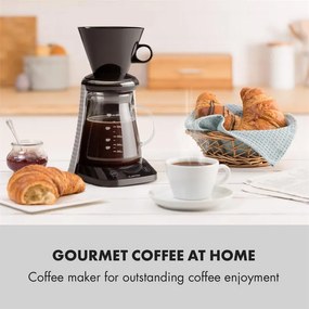 Klarstein Craft Coffee, kávovar, 600 ml, váha, časovač, nadstavec s filtrom, čierny/biely