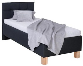 Čalúnená posteľ MARIA ONE s matracom a úložným priestorom 90x200 cm antracit