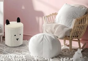 Roztomilá detská skladacia pufa s úložným priestorom ružová
