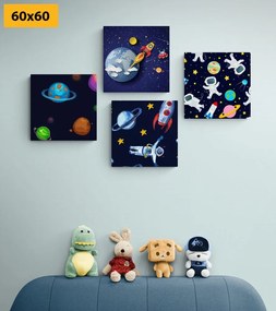 Set obrazov záhadný vesmír - 4x 60x60