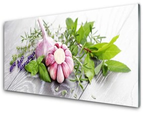 Obraz plexi Cesnak byliny do kuchyne 125x50 cm