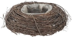 Šedý kvetináč veniec z brestových vetiev Elm Branch - Ø 30*10 cm