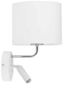 LED Flexibilné svietidlo RICHI 1xE27/15W/230V + LED/3W/230V biela