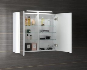 Sapho LUCIE galerka s LED osvetlením, 86x70x17cm, biela LU085-0030