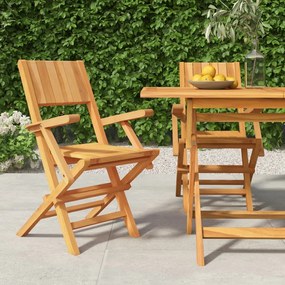 Skladacie záhradné stoličky 2 ks 55x61x90 cm tíkový masív 362760