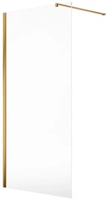 Erga Paris, sprchová zástena Walk-In 80x200 cm, 8mm číre sklo, zlatý lesklý profil, ERG-V02-PARIS-080x200-CL-GD