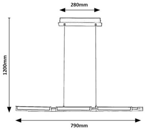 Rabalux 72045 - LED Luster na lanku REMIEL LED/30W/230V 3000K