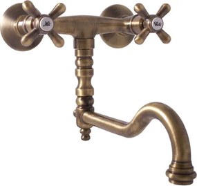 RAV SLEZÁK Morava drezová batéria s otočným ramienkom 100 mm stará mosadz mk101.0/29sm MK101.029SM