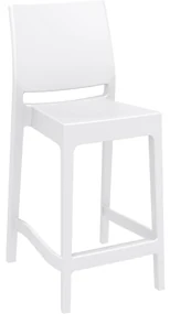 MAYA BAR 65 záhradná barová stolička white