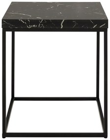 Odkládací stolek Barossa 40 cm mramor/černý