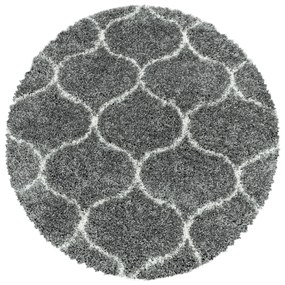 Ayyildiz Kusový koberec SALSA 3201, Okrúhly, Sivá Rozmer koberca: 120 cm KRUH