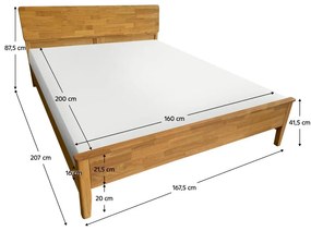 Manželská posteľ 160 cm Novedades (prírodná) (s roštom). Vlastná spoľahlivá doprava až k Vám domov. 1116426