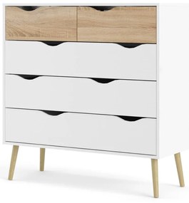 Biela komoda Tvilum Oslo, 99 x 101 cm