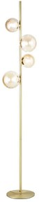 Ideal Lux - LED Stojacia lampa PERLAGE 4xG9/3W/230V zlatá/dymová