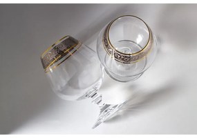 BOHEMIA ANGELA ZLATO-PLATINOVÝ POHÁR 400 ML SADA 6 KS