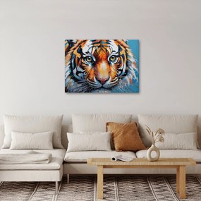 Obraz - Pohľad tigra, maľba (70x50 cm)