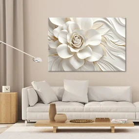 Gario Obraz na plátne Krásna biela ruža Rozmery: 120 x 80 cm