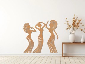 3-dielna nálepka tancjúcich žien - Buk