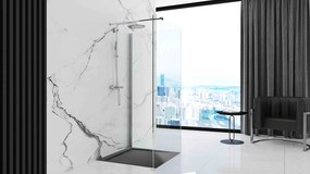 Rea Grand Black, sprchová vanička z minerálneho kameňa 100x80x3,5 cm, čierna matná, REA-K4593