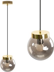 Toolight Toolight, stropné svietidlo 1xE27 APP1151-1CP, zlatá-dymové sklo, OSW-01490