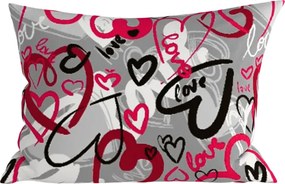 Sada obliečok z polybavlny STREET LOVE POLY sivé + obliečka na vankúš 50 x 70 cm ZDARMA