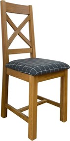 Jedálenská stolička s textilným sedákom, 47x54x105 cm