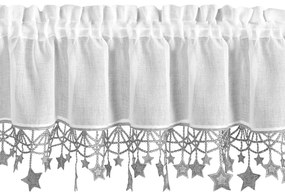 EUROFIRANY KRÁTKA VIANOČNÁ ZÁCLONA NA PÁSKE XMAS 30X150 CM HVIEZDY