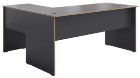 Rohový PC stolík Raven (antracit + dub) . Akcia -21%. Vlastná spoľahlivá doprava až k Vám domov. 1109410
